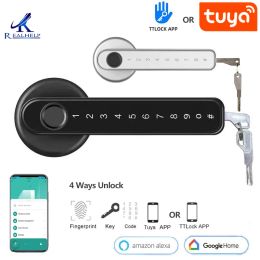 Verrouillage ttlock tuya smart home empreinte digitale verrouillage de porte électronique application application Bluetooth key clés de sécurité