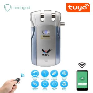 Verrouiller l'application Tuya WiFi Wireless Smart Remote Control Verrouillage électrique WF019 Verrouillage de porte d'entrée sans clé invisible pour le bureau à domicile intérieur utilisé