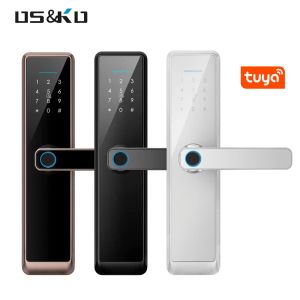 Vergrendel Tuya Bluetooth Biometrische vingerafdruk Elektronische smartfingerafdruk RFID -sleutelkaart App Keyless Digital Intelligent Door Lock