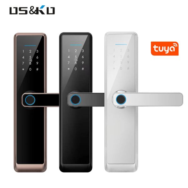 Lock Tuya Bluetooth Biométrico Huella digital Electronic Smart Strip Fid Rfid Key Tarjeta Aplicación Llaquera de puerta inteligente sin llave