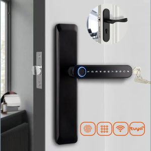 Verrouillage de verrouillage électronique numérique Tuya Smart Biométrique Berloc de l'empreinte mot de passe Lock de porte d'entrée sans clé pour le bureau à domicile de la maison