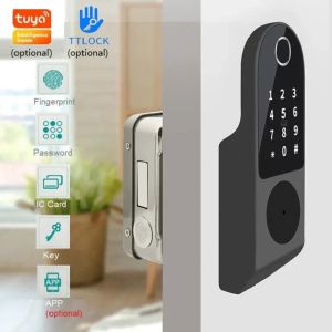 Verrouillage de verrouillage de porte intelligente tuya wifi ttlock ttlock empreinte électronique verrouillage ic carde de mot de passe nfc clé à distance verrouillage de la porte déverrouillée pour jardin extérieur