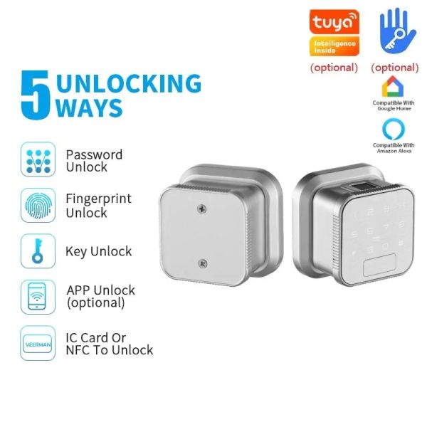 Verrouiller Tuya WiFi Smart Electronic Porte verrouillage d'empreinte digitale verrouillage ttlock empreinte mot de passe de mot de passe ic de carte de l'application déverrouiller les charges d'urgence USB