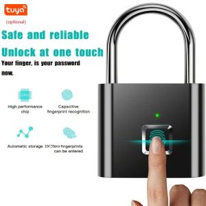 Verrouillage USB Porte rechargeable Smart Lock Empreinte digitale Calange d'empreintes digitales / application Unlock Alloy Metal High Identified Security Lock Candado