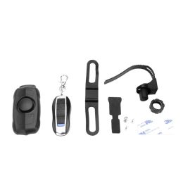 Vergrendel USB -oplaadbare draadloze afstandsbediening Antitheft trillingsalarm Motorfiets Biker Beveiligingsvergrendeling 110db Bike Bell Horn