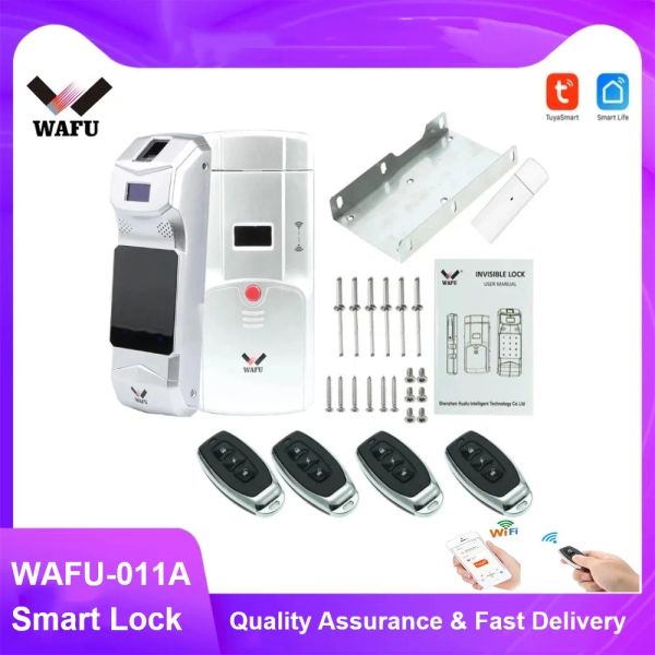 Bloqueo WAFU 011A Bloqueo inteligente Bloqueos Tuya Wifi Bluetooth Bloqueo Lock Lock Phone Control de teléfono Control remoto TOUT