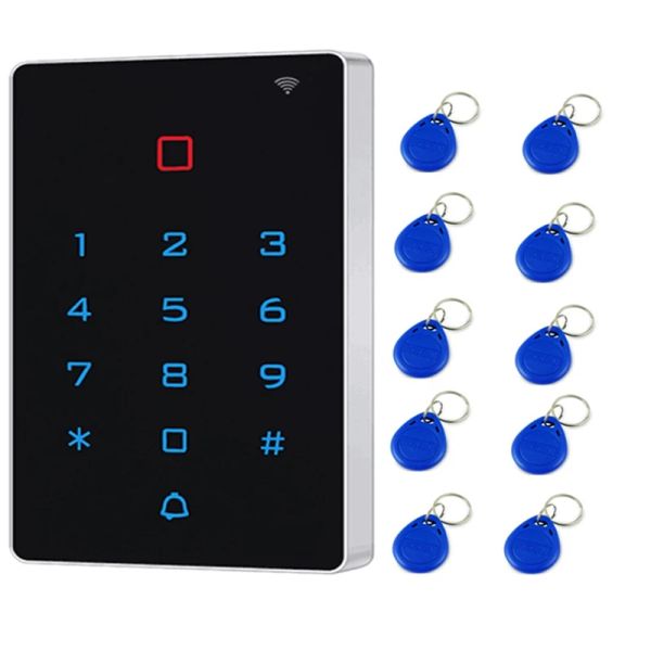 Verrouillage étanche WiFi Tuya App Backlight Touch Touch 125 KHz RFID CARDE CONTRÔLE CONTRÔLE CEYPAD WG 26 SORTIE ALARM ALARM Antidisassembly