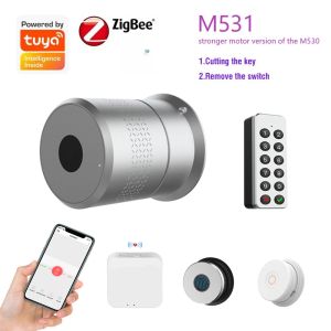 Vergrendel Wehere M531 Smart Lock Fingerprint Tuya Smart Home afstandsbediening WiFi Wireless Cilinder Cut -toets/Verwijder Switch