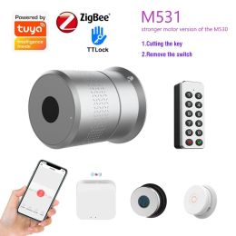 Bloquear Wehere Tuya Smart Lock Ttlock M531 Home Home Control remoto Wifi Wireless Cilíndrico original Corte de cilindro/Retirar interruptor España