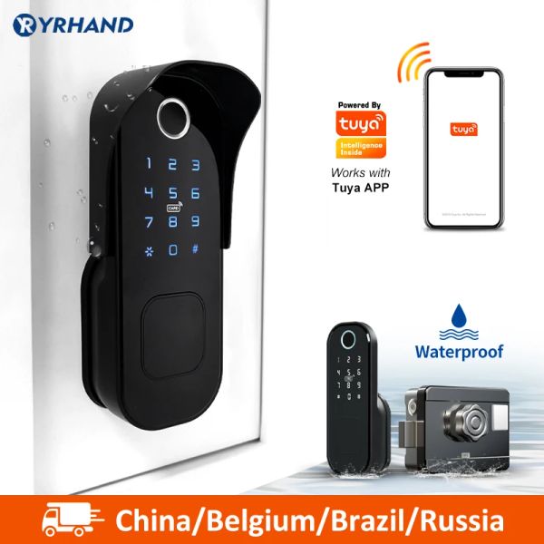 Verrouillage wifi gate télécommande Tuya Smart Door verrouillage d'empreinte digitale RFID RFID BORD SERRATURA ELETTRITONA