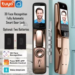 Verrouiller l'application WiFi Tuya avec une voix de caméra Interphone 3D Reconnaissance du visage Smart Door verrouillage du mot de passe d'empreinte digitale Lock