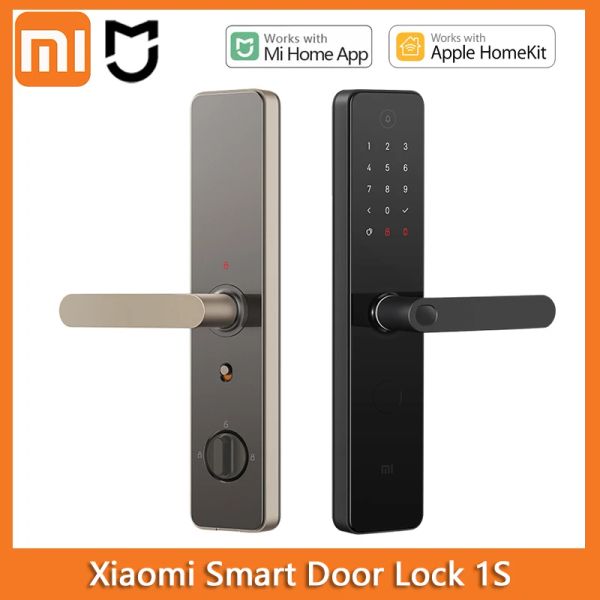 Verrouillage Xiaomi Smart Door Lock 1s Reconnaissance d'empreintes digitales Bluetooth Passward NFC Homekit Déverrouiller la maison Lock de sécurité