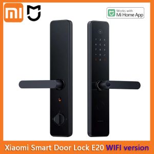 LOCK XIAOMI Smart Door Lock E20 Versión WiFi Visión remota Bluetooth 5.3 NFC Huella dactilar Desbloqueo de timbre inteligente Mijia 2023 Nuevo