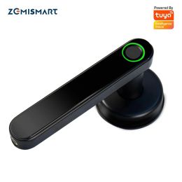 Verrouiller Zemismart Tuya Smart Mini Handler Empreinte digitale Ble Ble Intelligent Security Door Lock Encryption Smart Life App Passward Unclock