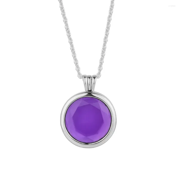 Lockets CKK 925 Pendientes de collar de plateado de plata esterlina Amethyst Pendants para mujeres Joyas originales DIY HACHA