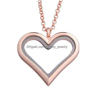 Médaillons Diy Coeur Flottant Collier Pendentif Ouvrable Mémoire Vivante Colliers Pour Femmes Enfants Mode Jewlery Will Et Sandy Drop De Dhbe2