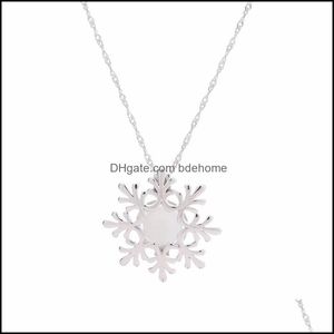 Médaillons Colliers Pendentifs Bijoux Nouveau Européen Et Américain Simple Mode Perle Goutte 925 Sier Neige Collier Cage Diy Pendentif Accessoires