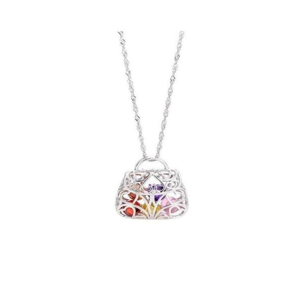 Médaillons Original innovant Sier bijoux 925 Sterling perle Cage pendentif dame sac à main bricolage support vide accessoires entier Oo47415667 D Dho9R