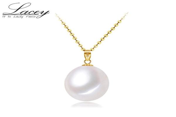 Végétaux réel Pendent de perles en eau douce pour femmes 18k blanc naturel jaune jielrie en or fille anniversaire fine cadeau7576942