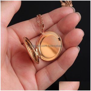 Médaillons en acier inoxydable colliers ronds avec chaîne Mes Po Box pendentifs pour femmes hommes amoureux décor bijoux livraison directe Dheyt