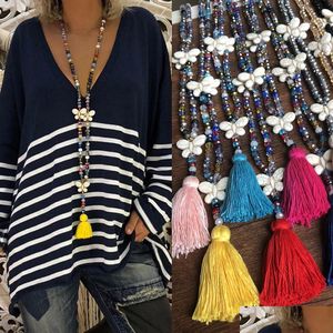 Médaillons En Gros Colorf Cristal Collier Long Papillon Bohême Jupe Accessoires Gland Chandail Chaîne Femme Drop Delivery Dhgarden Dhpng