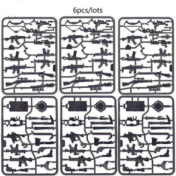 Bloqueo militar Ww2 soldados especiales pistolas de francotirador policía SWAT figuras de acción armas modelo militar bloques de construcción mini Kit de juguete Y1130