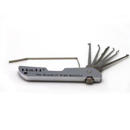 Suministros de cerrajería Hh Juego de selección de cerradura plegable Pocket Mtitool Swiss Army Jackknife Tipo de cuchillo para 65055532010250 Vigilancia de seguridad Dhtrm