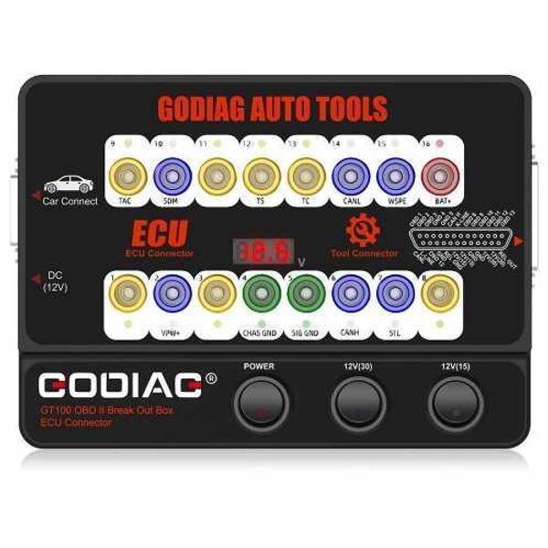 Fournitures de serrurier GODIAG GT100 Auto Tool OBDII Break Out Box Connecteur ECU