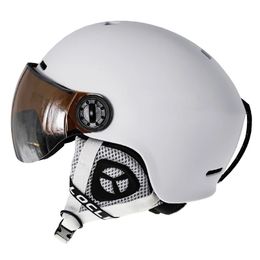 LOCLE mise à niveau lunettes casque de ski visière In-Mold PCEPS Sports de plein air d'hiver cyclisme équitation Snowboard Skate casques de neige 240226