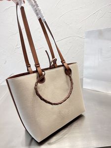 Loe le fourre-tout en toile petit Design sac de luxe poignée supérieure sac à bandoulière Shopper sacs sac à main sac de plage classique Vintage 23CM