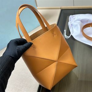 Loeews 2023 vrouw geometrische vouwtassen designer tas crossbody schoudertassen mode boodschappen bakken handtas lederen multi -kleuren 5a