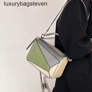 Loeiwe Bolsas Puzle Puzle para mujer para mujer Bolsos de color geométrico Crossbody Bag Bag Small Bag Simple Versátil Versátil Bolsa Original 1: 1 con REAL LOGO Box