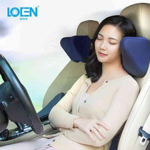 Loen U vormige Slow Rebound Memory Foam Travel Neck Pillow Health Care Headrest Black voor kantoor vlucht auto reizen