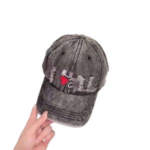 Loewee Beanie Designer topkwaliteit hoed denim honkbal pet dames zomer trendy merk versleten gat duck tong cap casual en veelzijdige zonnebrandcrème cap