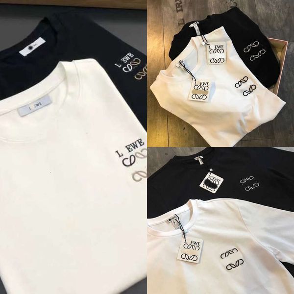 Loewee hommes T-shirt étoile empoisonnée Lowe Yiwei brodé sur la poitrine coton manches courtes T-shirt et grande taille confort