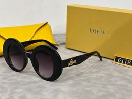 Loewee zonnebril klassiek designer model LW40089I bril heren en dames luxe ronde acetaat zonnebril in dezelfde stijl