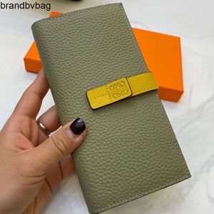 Loeweely Bag Wallet Monedero Diseñador Monedero Tarjeta Bolsa para hombre y para mujer Marca de moda Bump Color Hebilla Clip de dinero Bolsa de almacenamiento de múltiples tarjetas de cuero de alta calidad