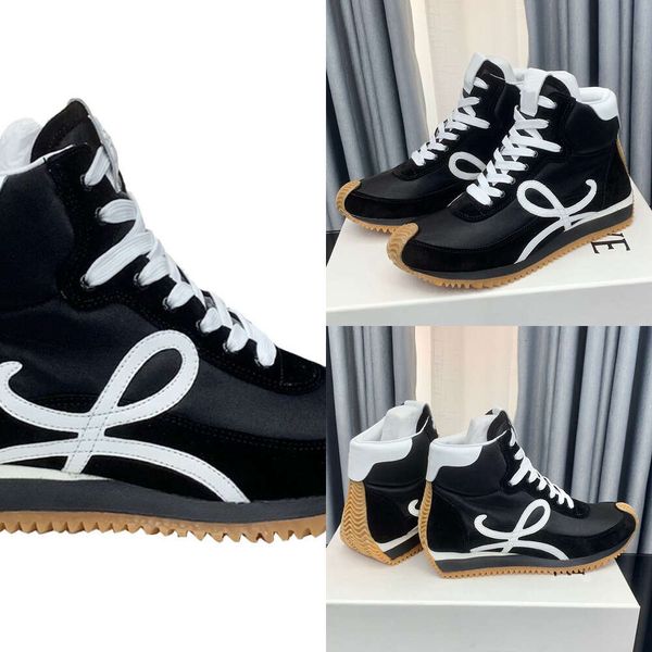 Loeweely High Quality 23SS Top Sports High Shoes High Spanish Designer Sneakers Womens Mens Fashion Casual Chores confortables