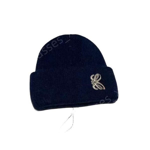 Loewees Gorro Gorro de diseño Otoño e Invierno de Calidad Superior Nuevo Gorro Tejido con Pelo de Conejo de Angora para niños Gorro Baotou versátil contra el Calor y el frío