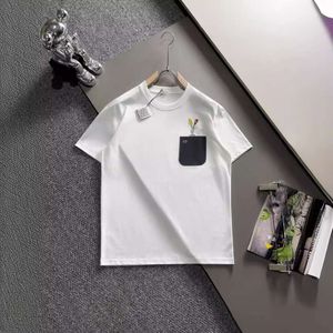 Loewees T-shirt Designer Tee Tee Luxury Fashion Mens T-shirts de haute qualité Mandela Grass Broidered Pocket Short Sleeve Tendance polyvalente