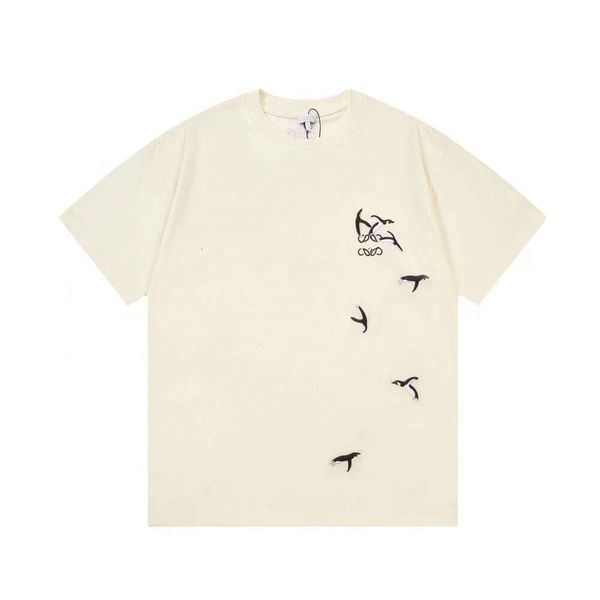 LOEWEES THISH TEE TEE Fashion Fashion Fashion Camisetas High Artictic Little Penguin Bordado Camisetas de manga corta Bordada