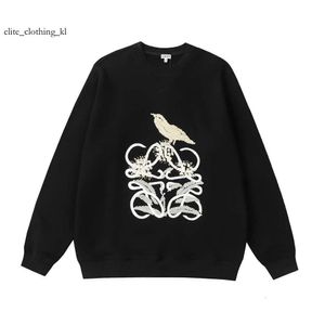 Loeweev Sweater Designer Fashion Luo Yi W's Trendy Autumn Bird Ins avec brodé pour les hommes et les femmes à sweat à manche rond à manches longues à manches longues 633 pour hommes et femmes