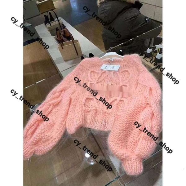 Loewesweater Loewew Vesion Designer Sweater Women's Women's Korean Fashion Lantern Golth Moeve Soft Mohair O Neck Loe Sweater Femmes Automne Pullor Spring Long Treater Lowew Top 477