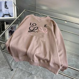 Loewew Hoodies Sweatshirts Designer Hoodie Loe Brand Couleur Couleur Coumure Contraste Terry Cotton Loose Round Casual Casual Men's Women's Couple's Couple Sweater