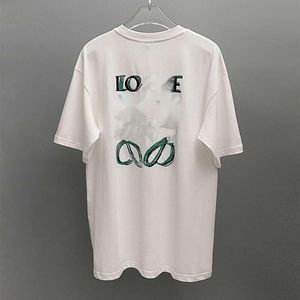 loews ropamujer designer Dames loewve Tshirt Top Anagrammen Loeweee Crop Top Hoge versie Luxe Mode Voor- en achterkant Gedrukte letters Mannen en vrouwen Los kort