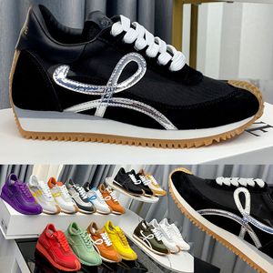 Loewshoes Flow In Shoes Runner Nylon Nylon informal y de gamuza zapatillas con un suave ondas de goma de miel superior zapatos de piel de vaca 35-46 tamaño reflexivo