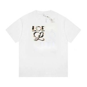 Loewve T-shirt Designer T-shirt Luxury Fashion Fashion Fashion Mode printemps / Summer Gradient Colored Letter Sports Loose