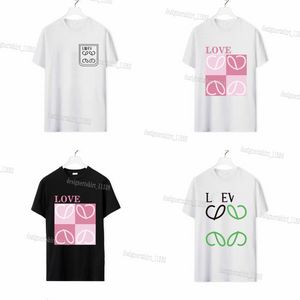 LOEWVE Camiseta Leowe Diseñador de diseñador Camiseta Loe Shorts Manga Men Camisetas casuales Camisetas 3D Carta de calles de algodón