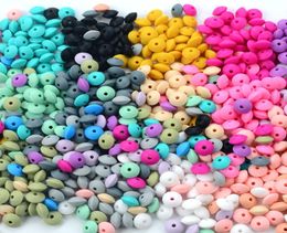 LOFCA 50PCS 12 mm Perles de lentilles en silicone Baby Doything Beads BPA Food Grade Making Baby Care Care Pacificier Chain Accessorise5282267