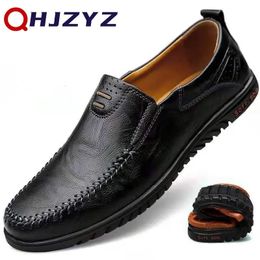 Lofers genuino para hombres de cuero formal Slip On Mocasins casuales zapatos de conducción masculina italiana Chaussure Homme 47 240129 30693
